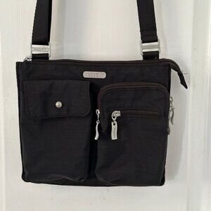Baggallini Crossbody Bag Small Black Purse w/ Wristlet & Adjustable Straps